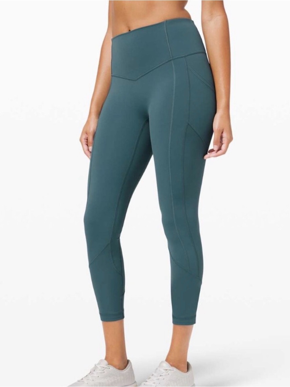 Lululemon Teal all the right places crop Leggings